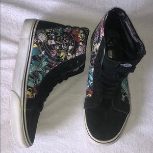 Limited edition Alice In Wonderland high top vans